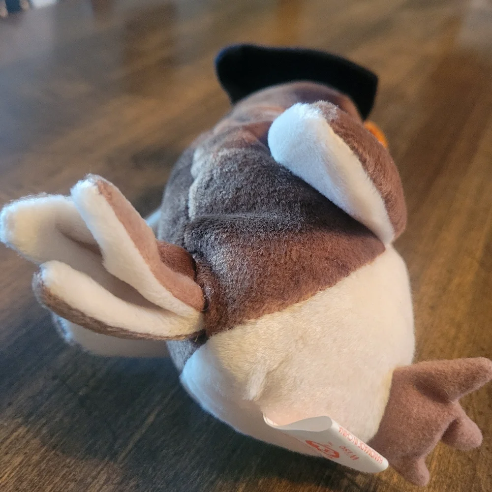 TY 1998 Graduation Owl Plush Toy - Brown and White